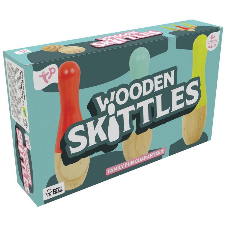 TP wooden garden skittles set, imported from the UK