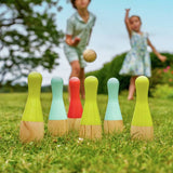 TP wooden garden skittles set, imported from the UK