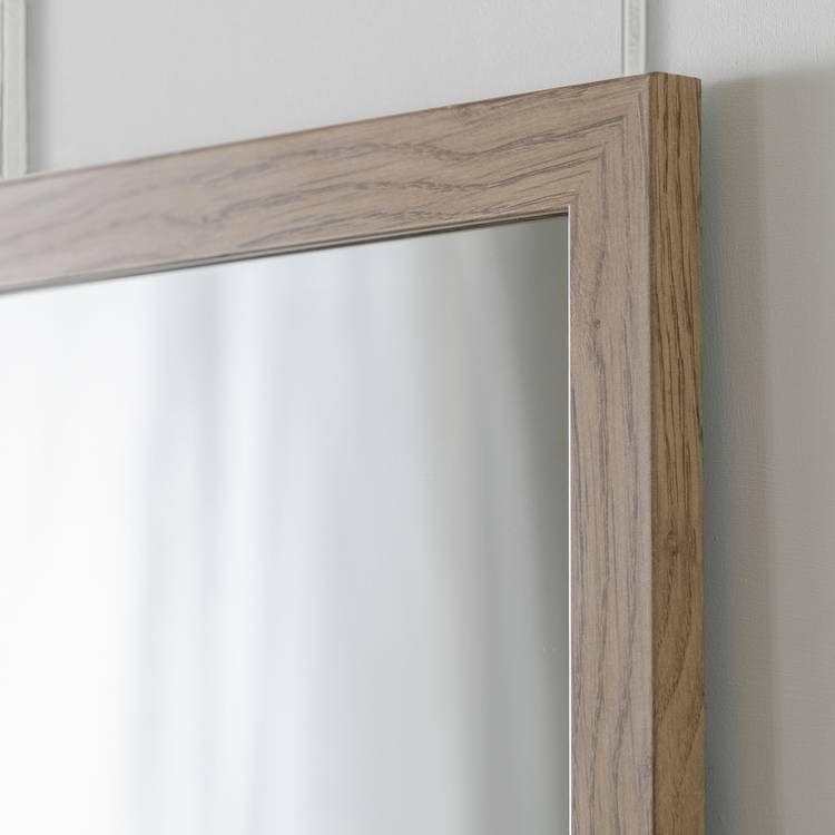 Home Essentials oak full length over the door mirror 120cm - British product