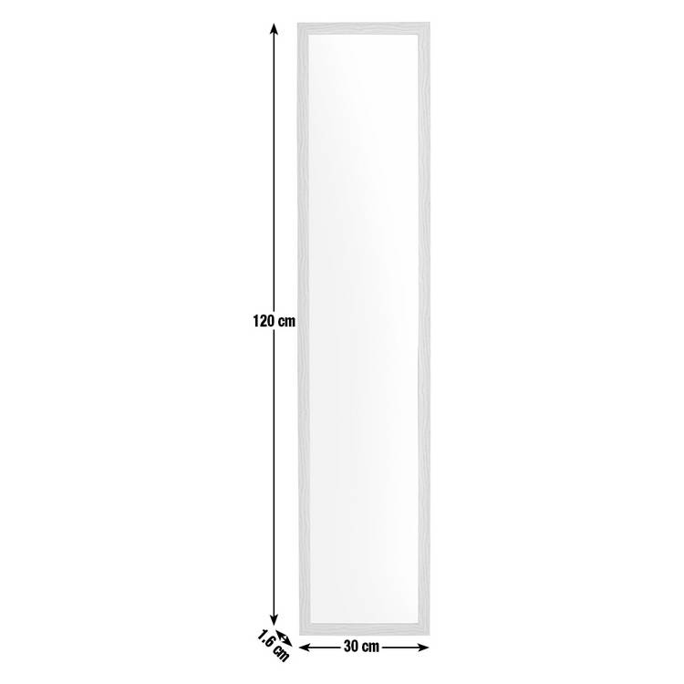 Home Essentials oak full length over the door mirror 120cm - British product