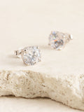 Sterling silver large stud earrings (British brand)