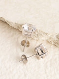 Sterling silver large stud earrings (British brand)