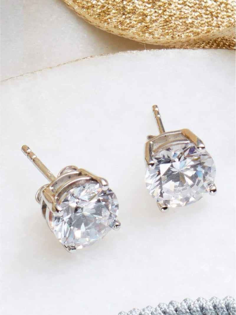 Sterling silver large stud earrings (British brand)