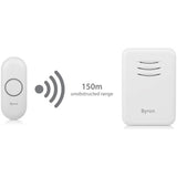 Byron white wireless doorbell kit, UK version