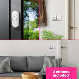 Byron white wireless doorbell kit, UK version