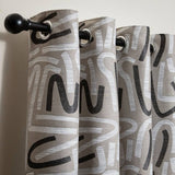 Argos Habitat Abstract Jacquard Curtains Natural 117x137cm- Buy online at McGrocer