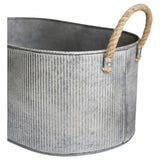 Ivyline Outdoor Galvanised Rope Handle Trough Set of 2 - British product