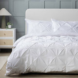 Argos Argos Home Pinch Pleat Pintuck White Bedding Set - Double- Buy online at McGrocer