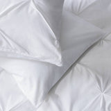 Argos Home pinch pleat pintuck white bedding set double (British brand)