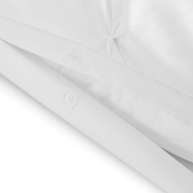Argos Home pinch pleat pintuck white bedding set double (British brand)