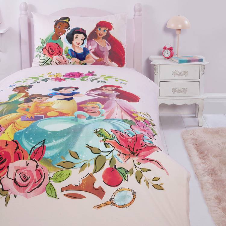 Disney Princess pink single duvet set, imported from the UK