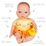 Tiny Treasures baby doll splish splash bathtime 14 inch, imported from the UK