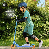 Zinc light up foldable scooter blue (British brand)