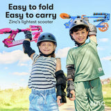 Zinc light up foldable scooter blue (British brand)
