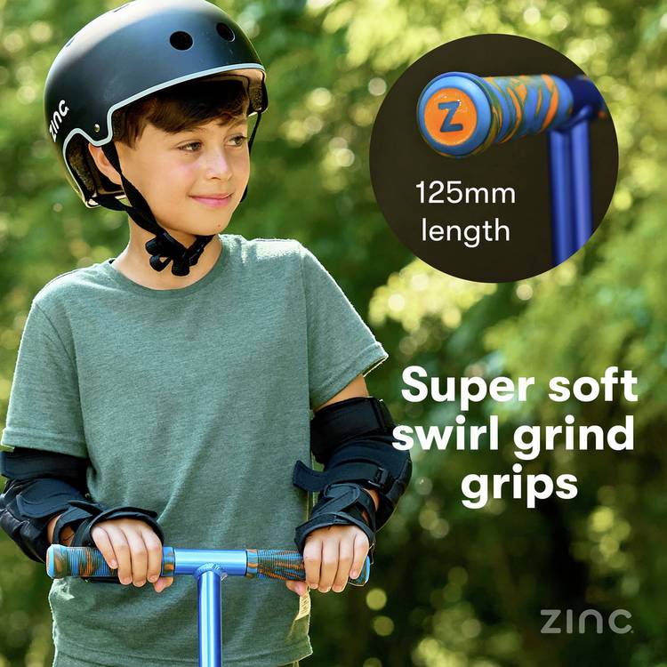 Zinc light up foldable scooter blue (British brand)