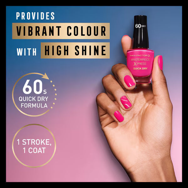 Max Factor Quick Dry Nail Polish Sundowner 455 8ml, imported from the UK