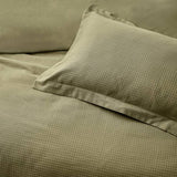 Yard olive waffle bedding set single - British product