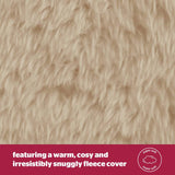 Silentnight Cosy Cuddle Cushion natural sherpa cover - British product