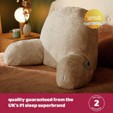 Silentnight Cosy Cuddle Cushion natural sherpa cover - British product