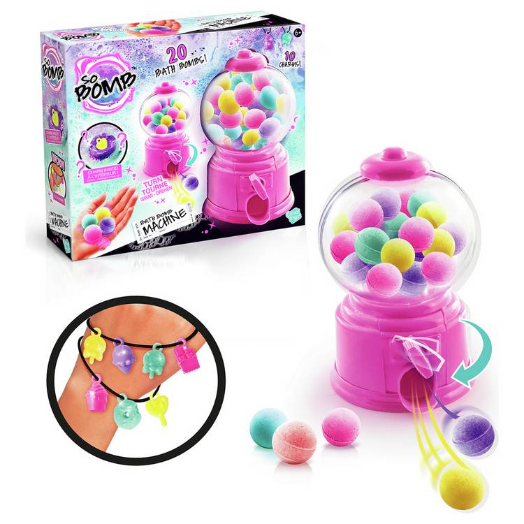 So Bomb bath bomb dispenser with mini bath bombs - British product