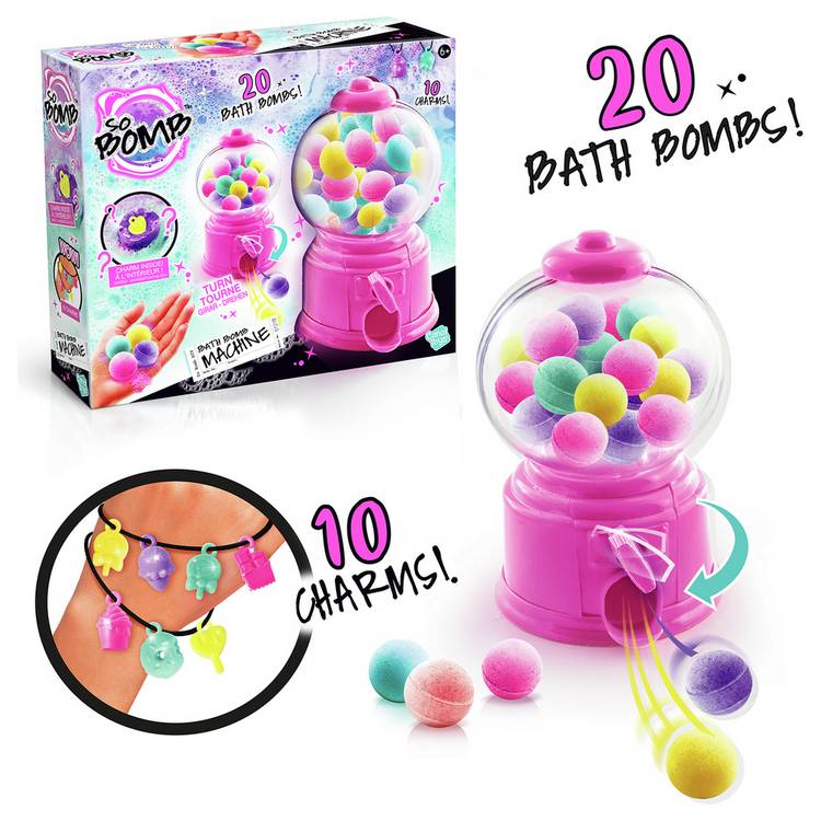 So Bomb bath bomb dispenser with mini bath bombs - British product