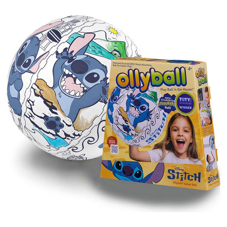 Ollyball Disney Stitch indoor colourable play ball (British brand)