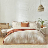Argos Yard Barton Cotton Check Biscuit Duvet Cover Set - Single- Buy online at McGrocer