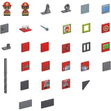 Tile Town fire house set 46-piece, imported from the UK