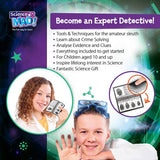 Science Lab Mad crime lab kit with 24 pieces (British brand)
