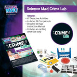 Science Lab Mad crime lab kit with 24 pieces (British brand)