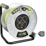 Masterplug Pro-XT 4 socket 40m cable reel (British brand)