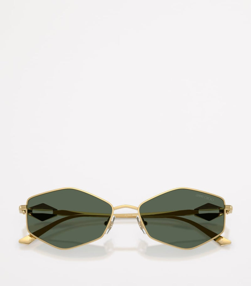Jimmy Choo Wire Hexagonal Zoey sunglasses, imported from the UK