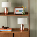 Argos Habitat Maya Pair of Touch Table Lamps - Copper & Cream- Buy online at McGrocer