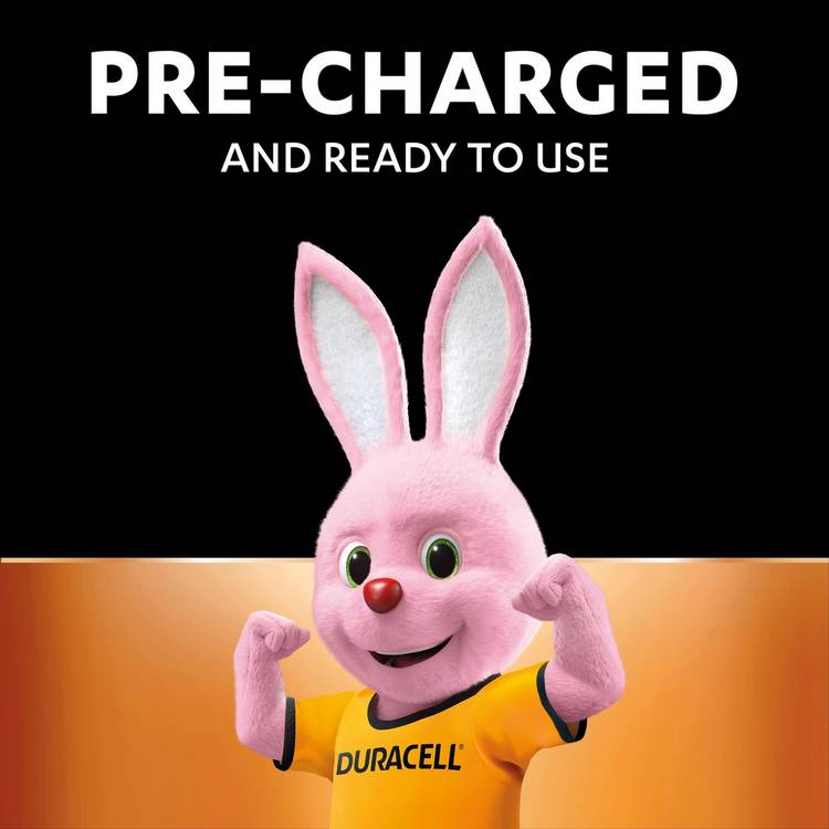 Duracell rechargeable AA batteries 4-pack 2500mAh, UK version