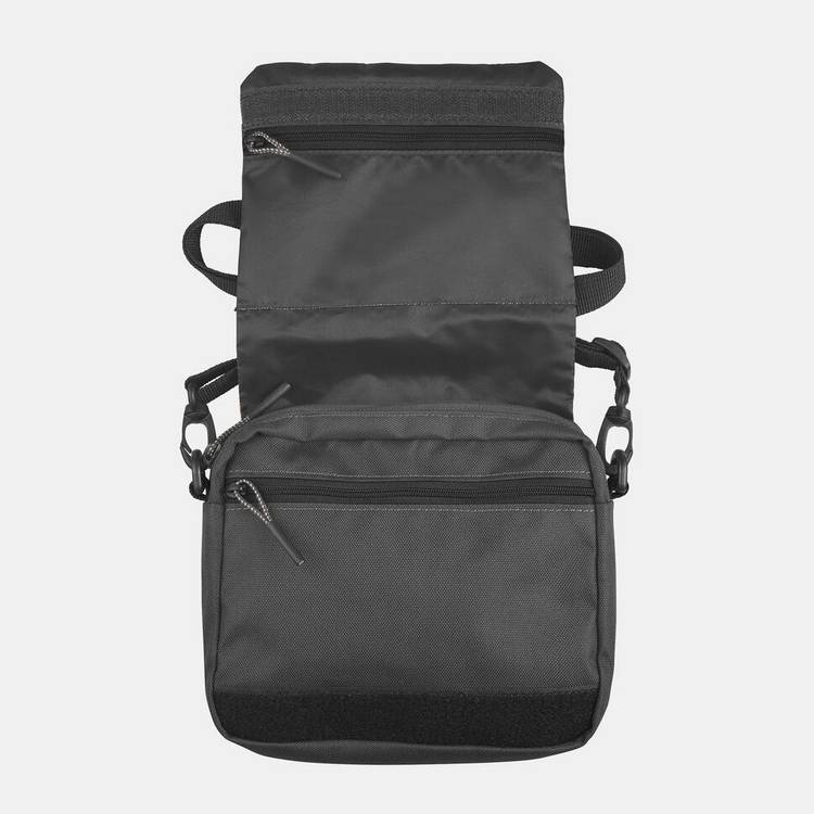 Decathlon multi pocket shoulder bag black - British product