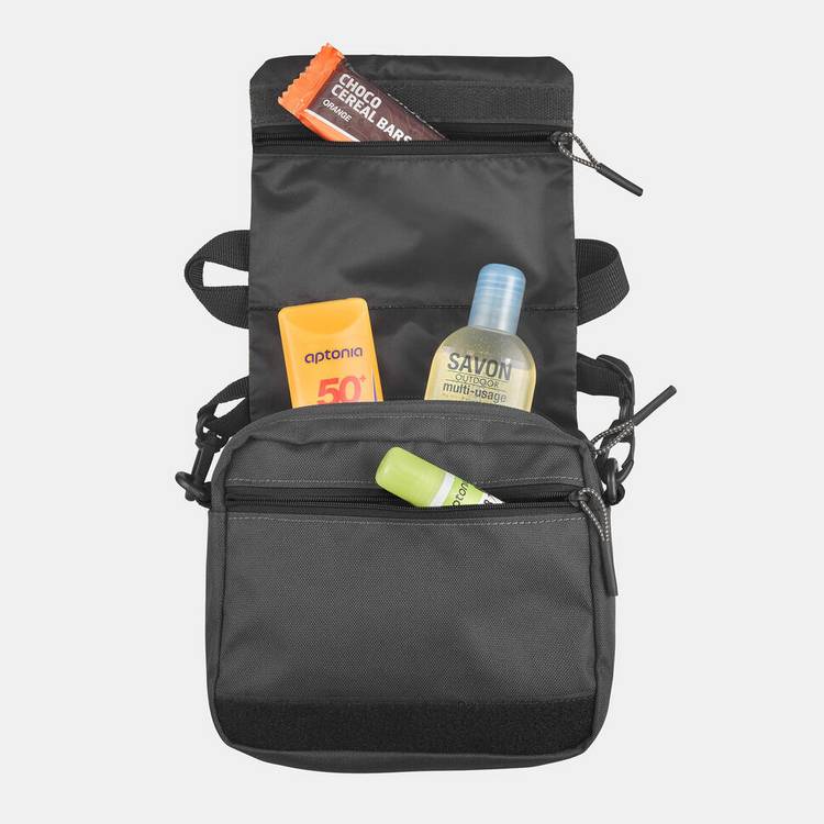 Decathlon multi pocket shoulder bag black - British product