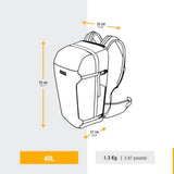 Decathlon travel backpack 40L with rain cover, imported from the UK