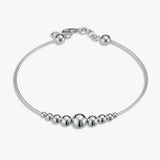 Argos Revere Sterling Silver Beaded Bangle 8mm- Buy online at McGrocer