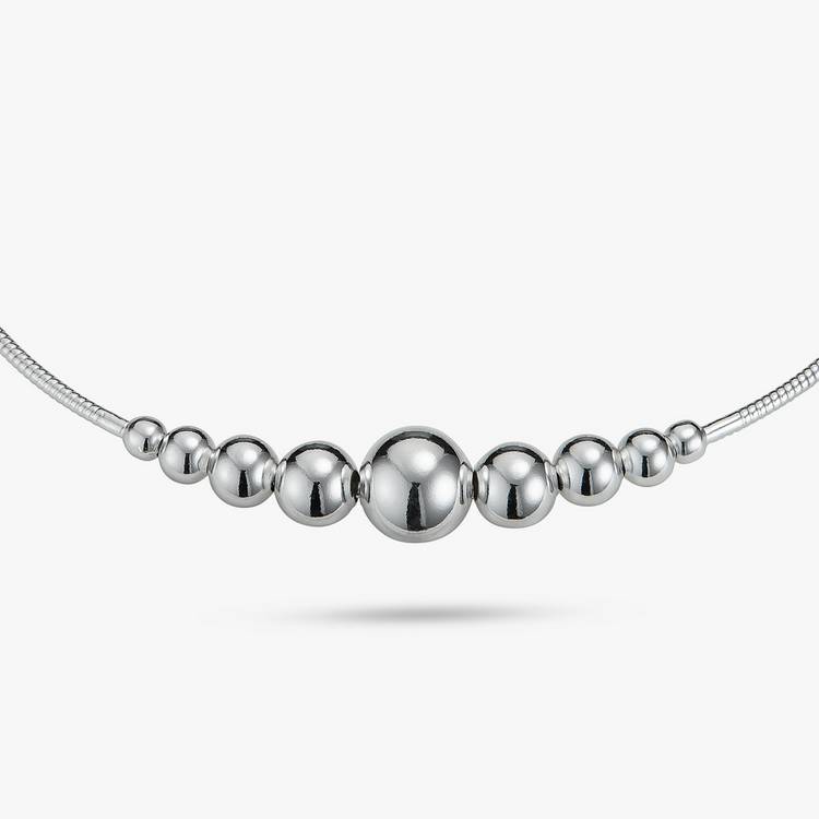 Revere sterling silver beaded bangle 8mm wide (British brand)