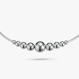 Revere sterling silver beaded bangle 8mm wide (British brand)