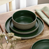 Argos Habitat Raw Edge Speckle Stoneware Dinner Set - Green, 12 Piece- Buy online at McGrocer