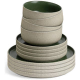 Habitat raw edge speckle stoneware dinner set 12 piece, imported from the UK