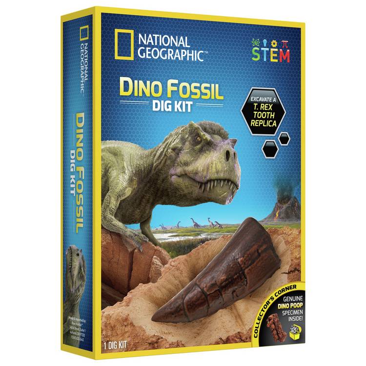 National Geographic Dino Fossil Dig Kit with T. Rex tooth (British brand)