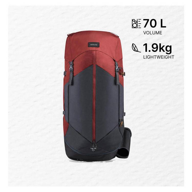 Decathlon men's trekking backpack 70L, imported from the UK