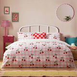 Argos Heya Home Cherry Gingham Pink Bedding Set - Single- Buy online at McGrocer