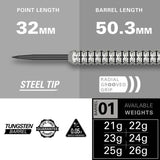 Target Artemis 23g tungsten dart set - British product