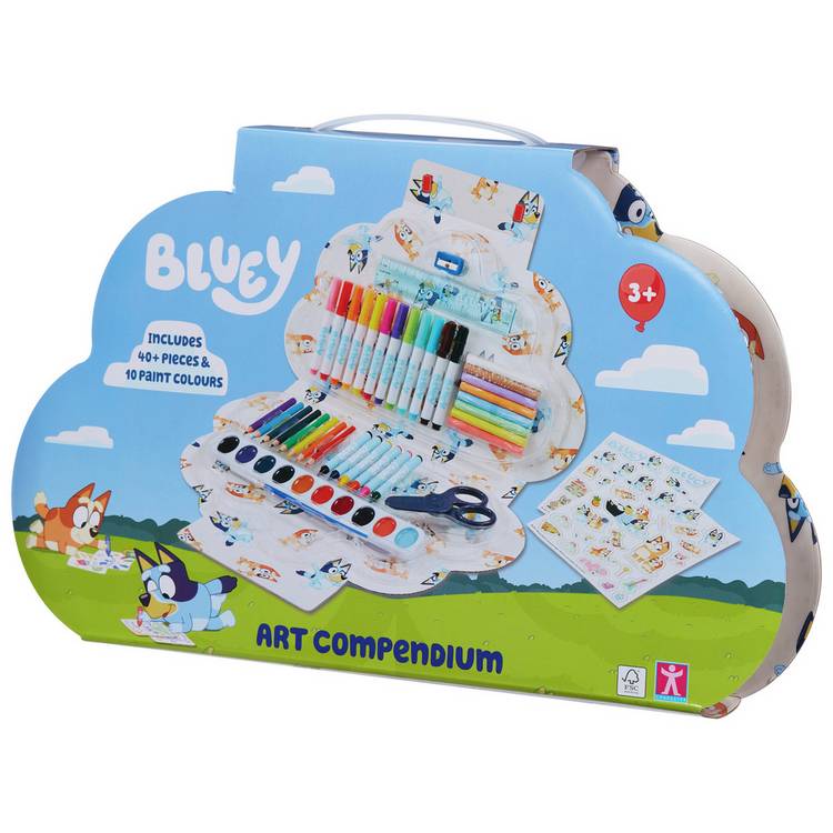 Bluey Art Compendium 50-piece craft set, UK version