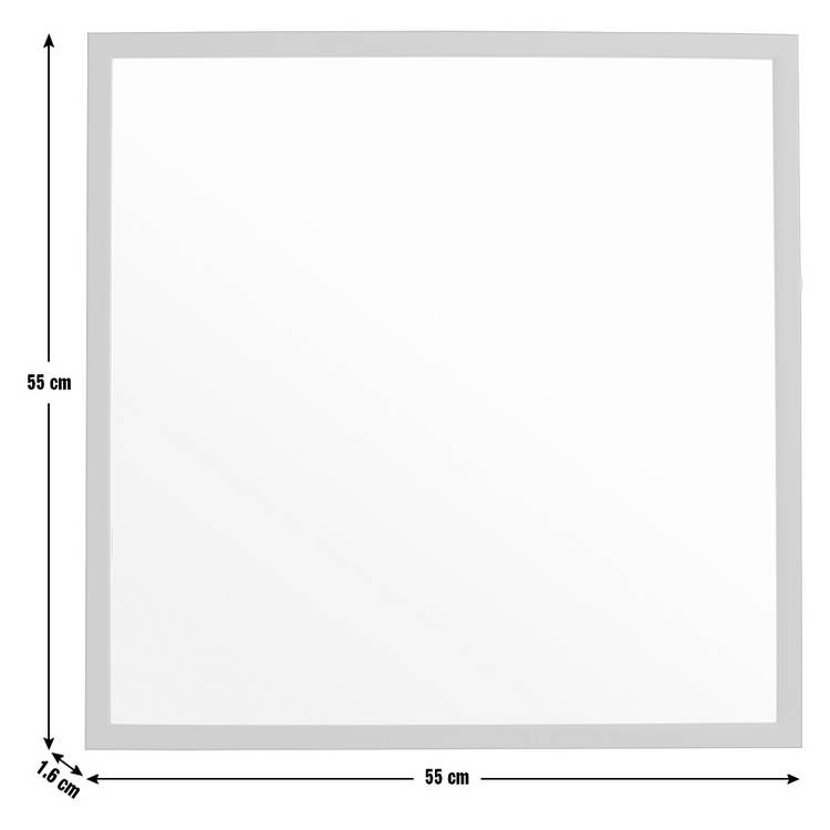 Home Essentials black square mirror 55x55cm, imported from the UK