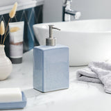 Habitat ceramic soap dispenser blue 18cm, imported from the UK