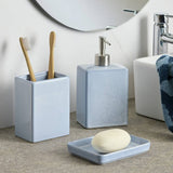 Habitat ceramic soap dispenser blue 18cm, imported from the UK